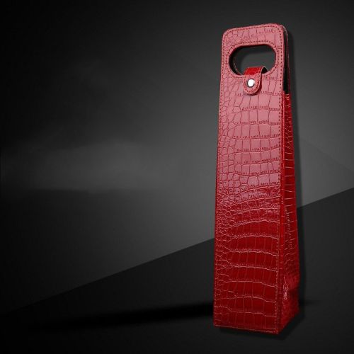 Red Wine Gift Box Leather Bck Of Two Bottles Portable