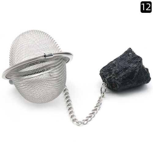 Natural Raw Gemstone Filter Ball Stew Ingredients Ball Stainless Steel Tea Filter Kitchen Gadgets
