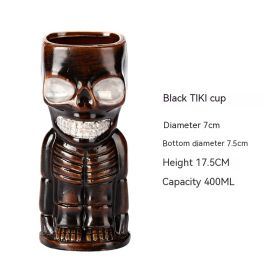 Hawaii Personality Ceramic Cup (Option: Black Skull 500ml-Others)