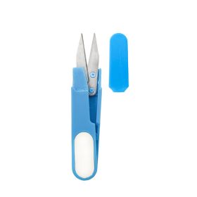 Household Small Scissors Trimming Fishing Line (Option: Solid Color Sky Blue Scissors)