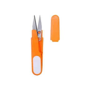 Household Small Scissors Trimming Fishing Line (Option: Solid Color Orange Scissors)