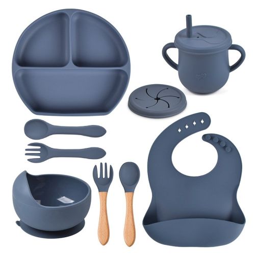 Silicone Solid Color Babies' Tableware Set Silicone Solid Color Babies' Tableware Set