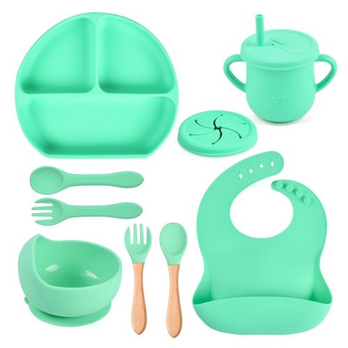 Silicone Solid Color Babies' Tableware Set Silicone Solid Color Babies' Tableware Set